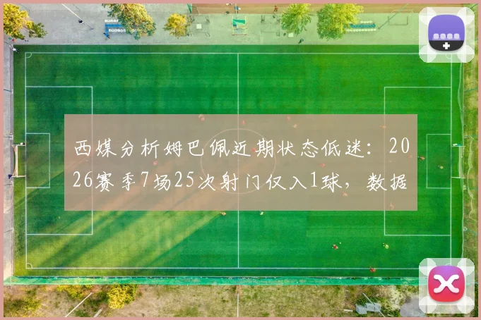西媒分析姆巴佩近期状态低迷:2026赛季7场25次射门仅入1球,数据背后的原因是什么?